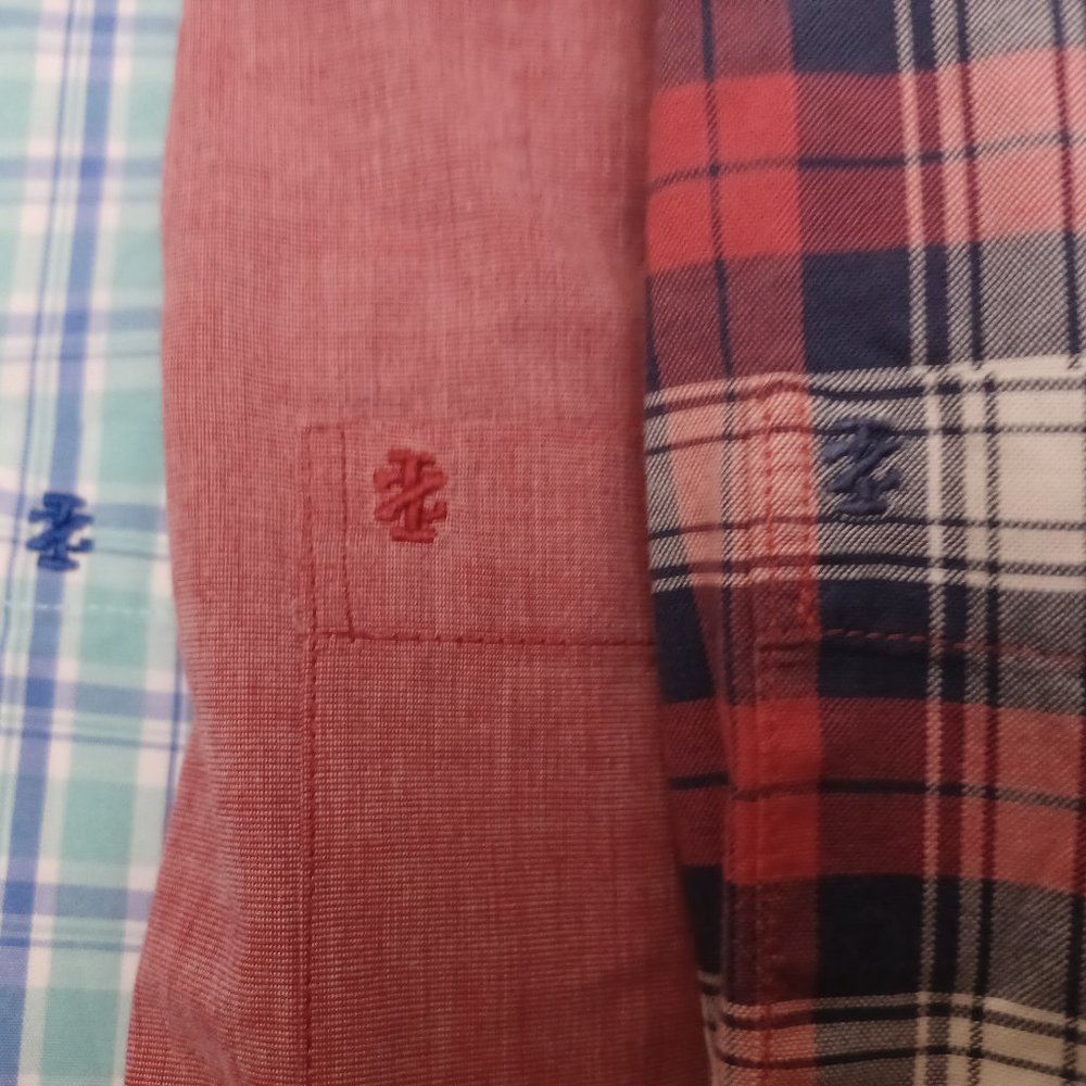 Izod Button Down Shirts Men's Large Lot of 3 Multicolor Plaid